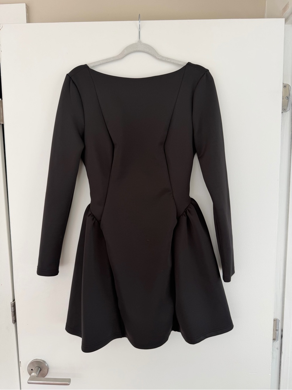 Amazon Black Long-Sleeve Fit & Flare Dress